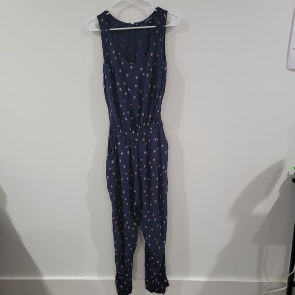 Lucky Brand Pants - Lucky Brand Womens Jumpsuit Size 2X Boho Navy Blue Aztec